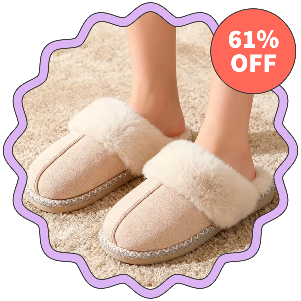 Beranmey Fuzzy Memory Foam Slippers
