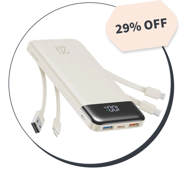 Charmast Portable Charger with Built in Cables