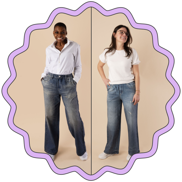 Halara Mid-Rise Denim Print Sweatpant Jeans