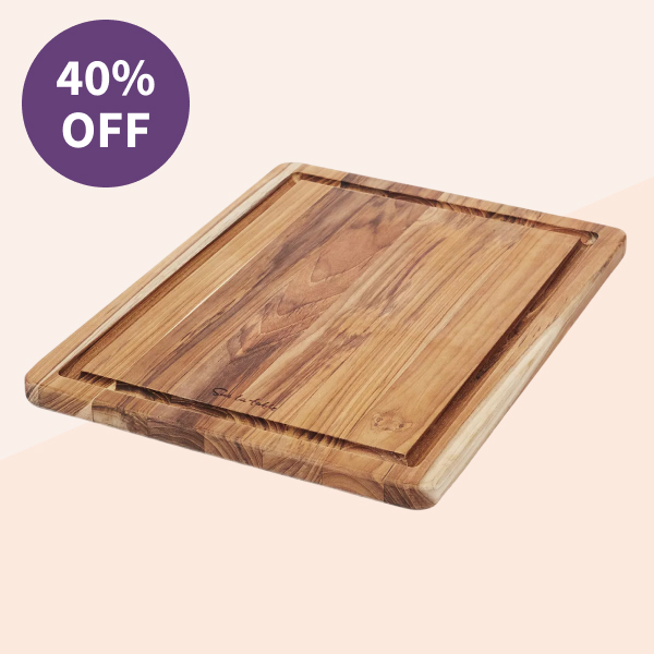 Sur La Table Reversible Teak Carving Board