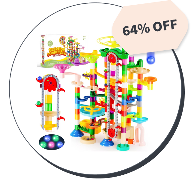 Joyfy Glowing Marble Run with Motorized Elevator