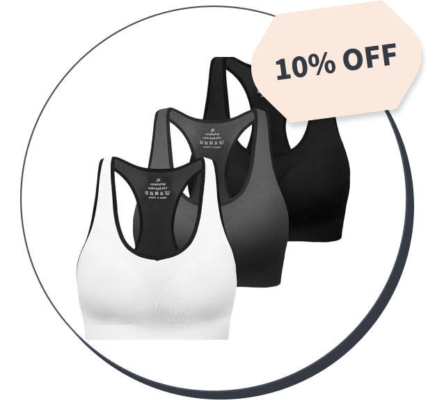 Mirity Racerback Sports Bras (Pack of 3)
