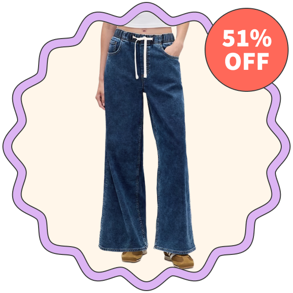 Gap Mid-Rise Knit Denim Baggy Jeans