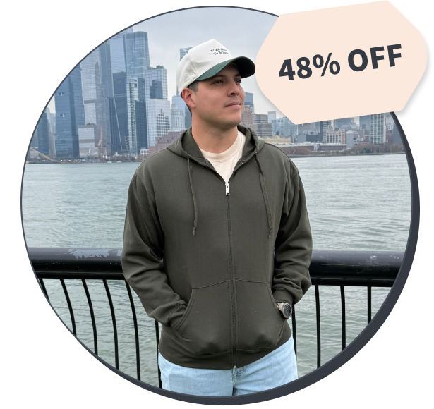 Fruit of the Loom Fleece Full Zip Hoodie Sweatshirt