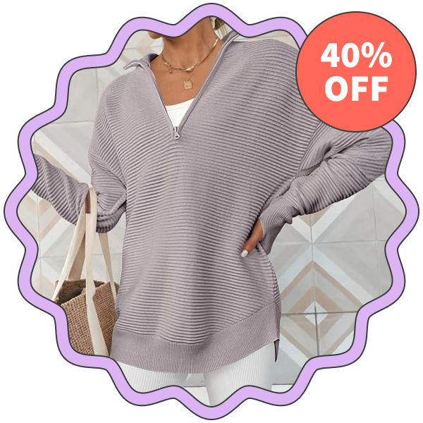 Anrabess Quarter-Zip Pullover Sweater