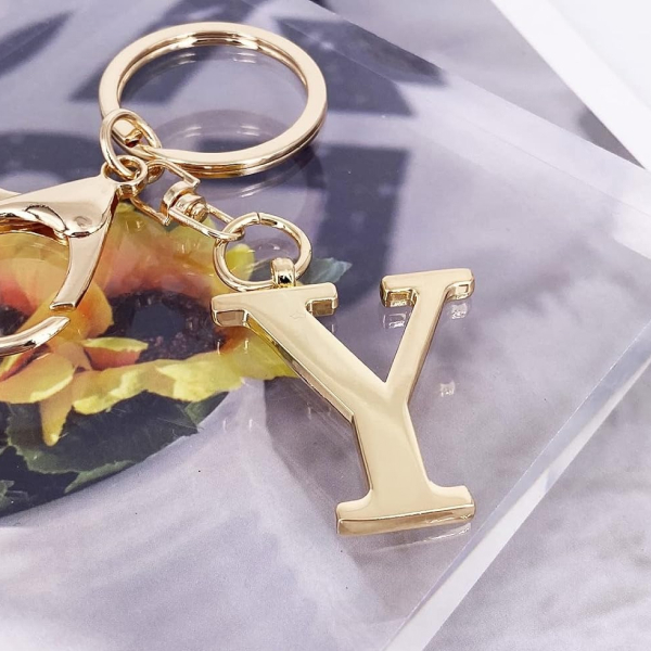 Laxpicol Gold Letter Bag Charm