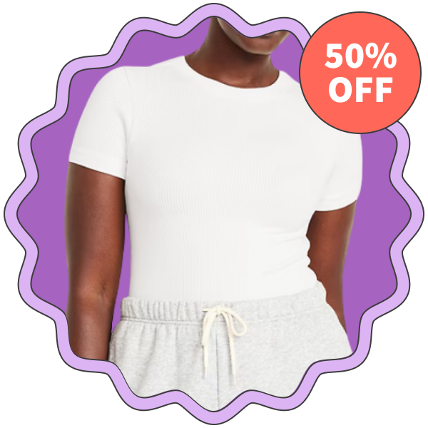 Old Navy Exhale Seamless Fitted Rib T-Shirt