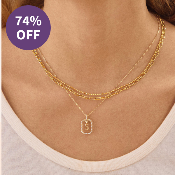 BaubleBar Alicia Initial Necklace