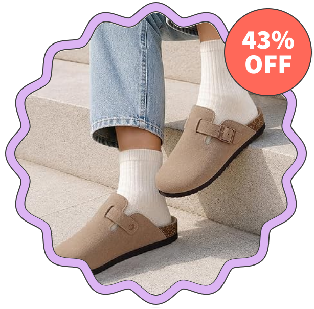 Odoly Genuine Suede Clogs