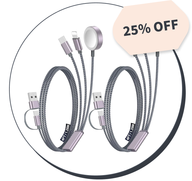 Xiwxi Multi-Charging Cable Cords (Pack of 2)