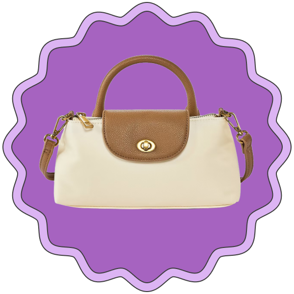 A New Day Elongated Nylon Top Handle Crossbody Bag