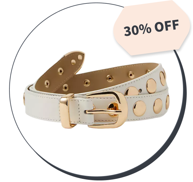 Ann Taylor Leather Studded Belt
