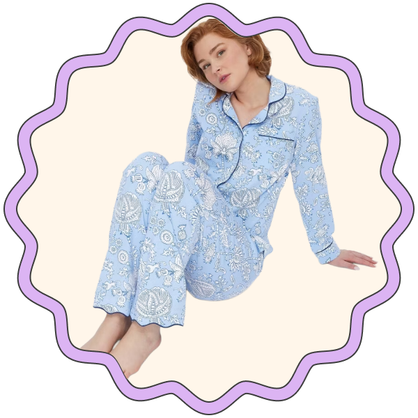 Roller Rabbit x Target Floral Vines Long Sleeves and Pants Pajama Set