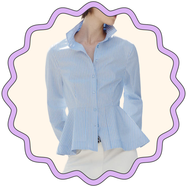 H&M Cotton Peplum Shirt