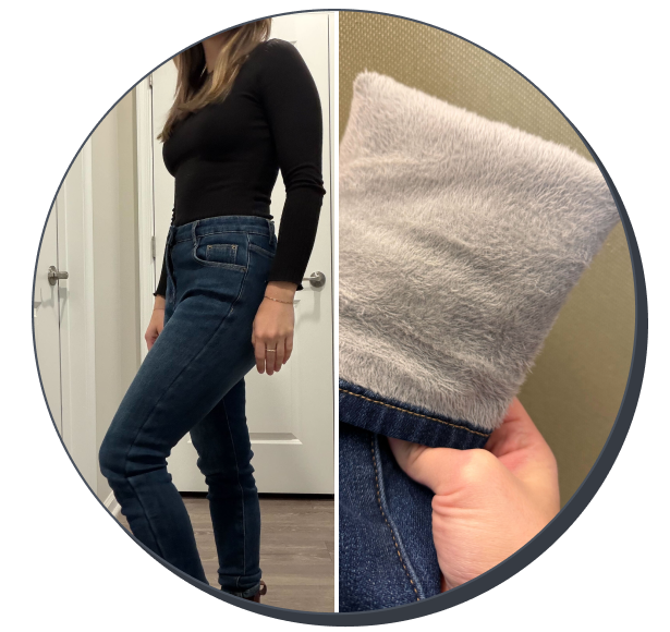 Heipeiwa Fleece-Lined Jeans