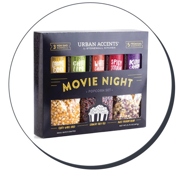 Urban Accents Movie Night Gourmet Popcorn Gift Set