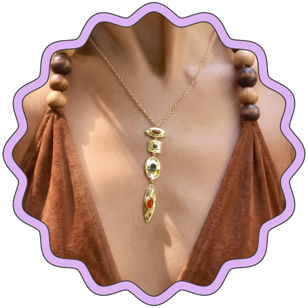 En Route Petra Multi-Stone Drop Necklace