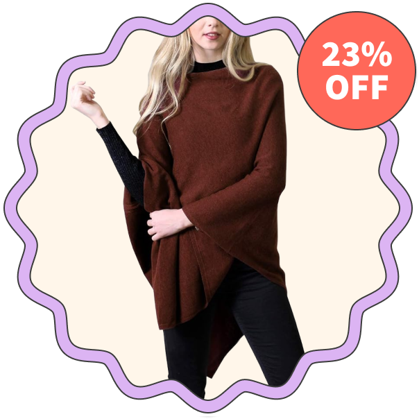 Viverano Sweater Knit Poncho