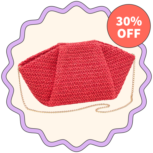 Old Navy Raffia Frame Shoulder Bag