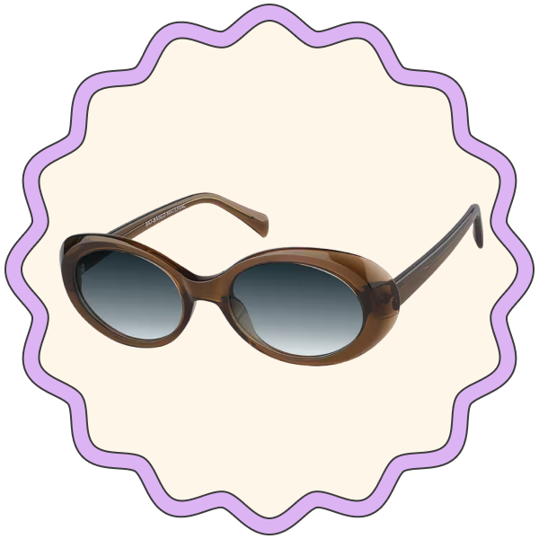 Zenni Optical Brown Oval Sunglasses