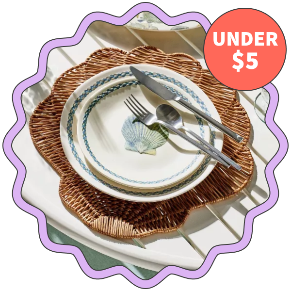Threshold Melamine Braided Edge Dinner Plate