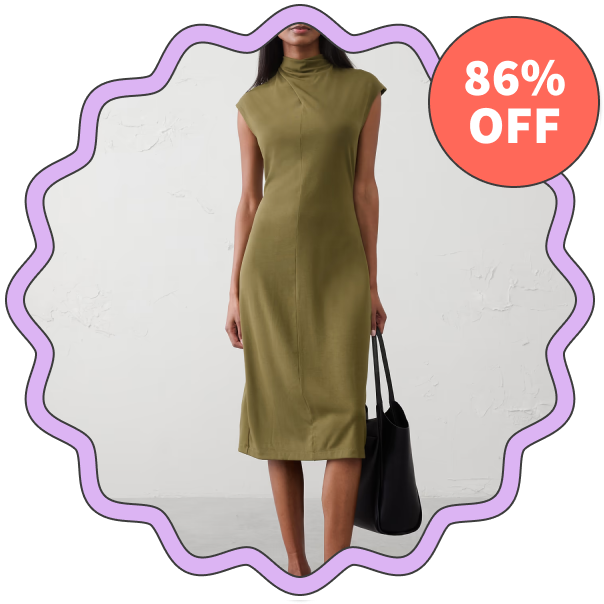 Banana Republic Factory Mock-Neck Midi Dress
