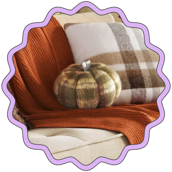Threshold Faux Mohair Pumpkin Throw Pillow