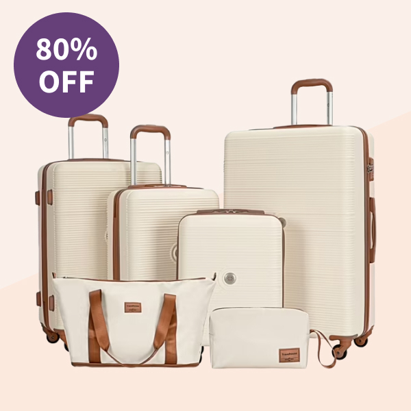 Travelhouse 6 Piece Hardshell Luggage Set