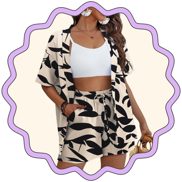 Tropical Swimsuit Cover-Up (2-Piece)