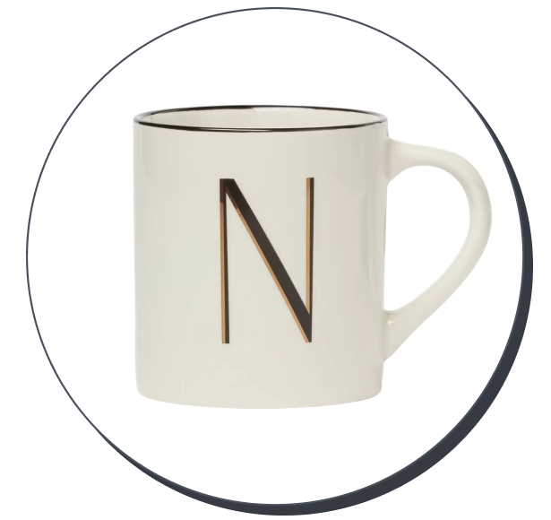 Threshold Stoneware Monogram Mug