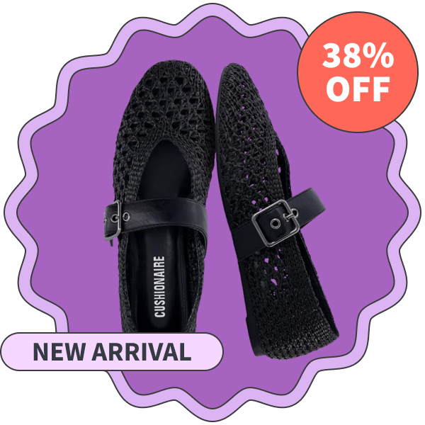 Cushionaire Woven Mary Jane Ballet Flats