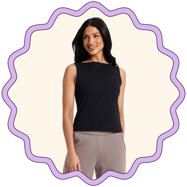 A New Day Sculpt Boat Neck Tank Top