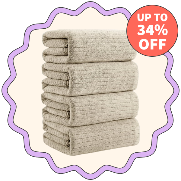 Jessy Home Bath Towels (Set of 4)