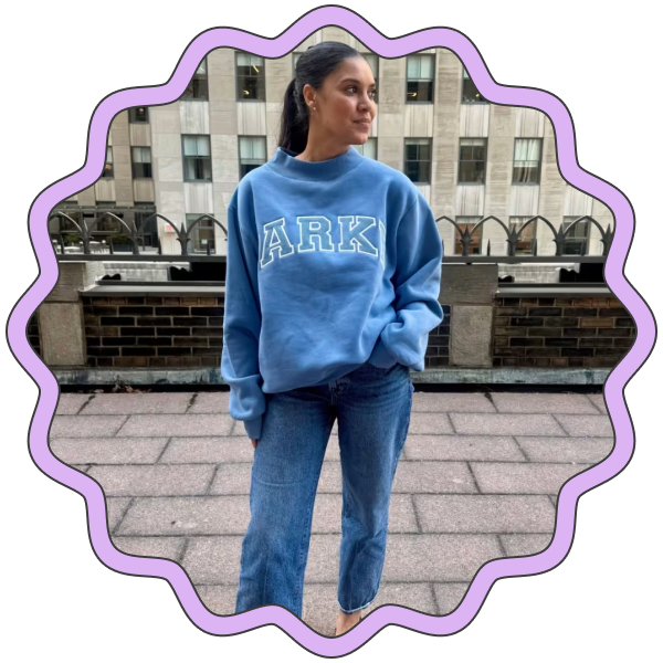 Parke Vintage Denim Varsity Mockneck