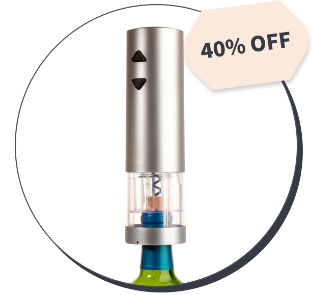 SharperImage.com Rechargeable Wine Opener with Foil Cutter