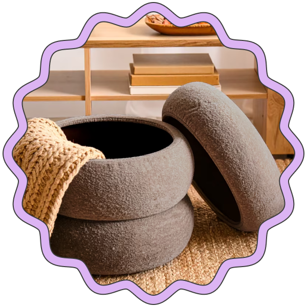 Mainstays Cloud Storage Ottoman