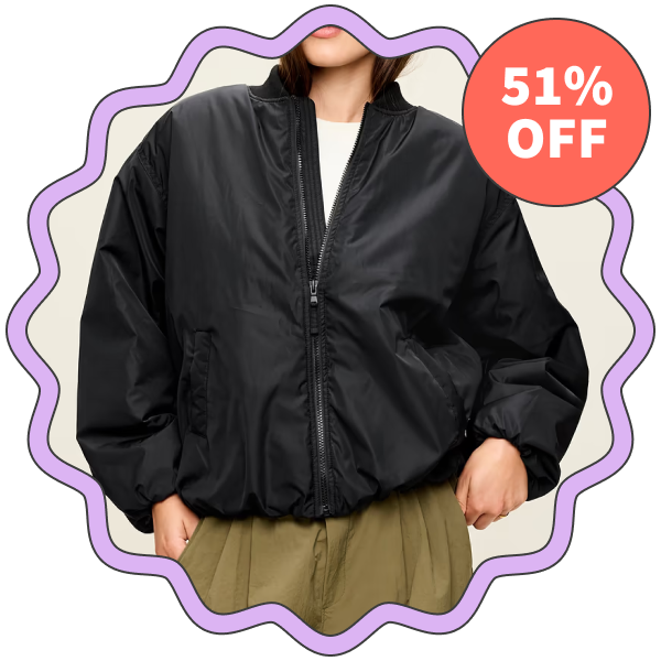 Old Navy Oversized Bubble-Hem Bomber Jacket