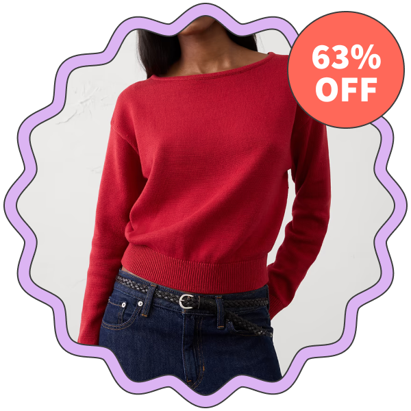 Banana Republic Factory Cotton Boat-Neck Sweater