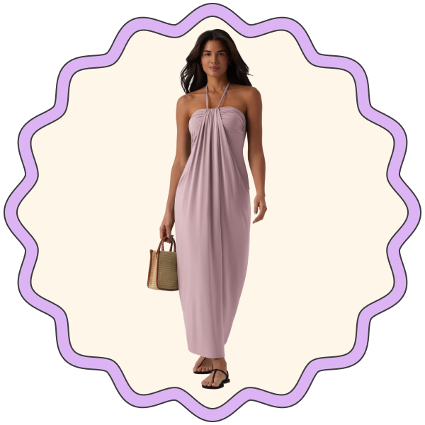 Halara Halter Tie Back Maxi Dress