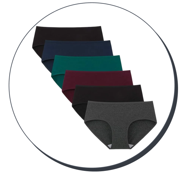 Innersry Cotton Hipster Underwear (Pack of 6)