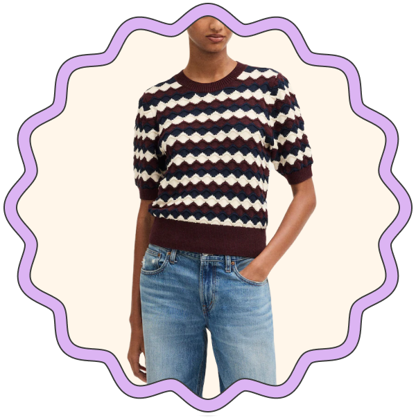 Madewell Puff-Sleeve Crew Neck Sweater