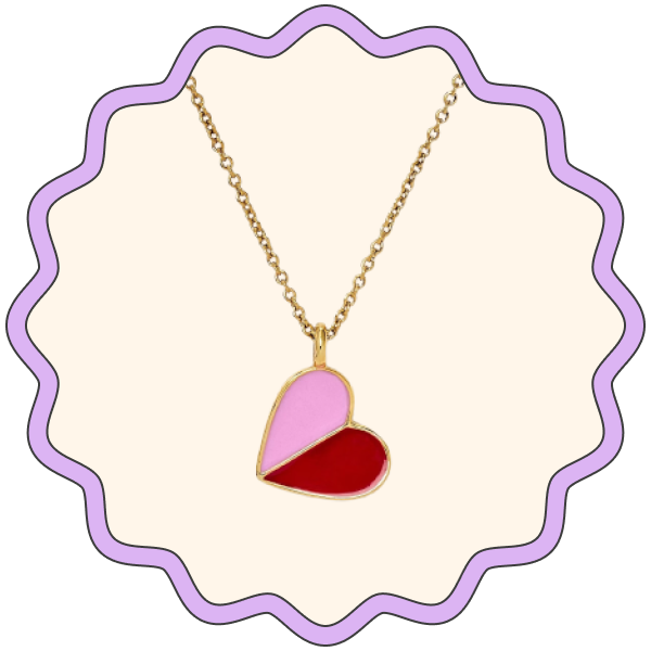 Tiny Tags Two-Toned Heart Necklace