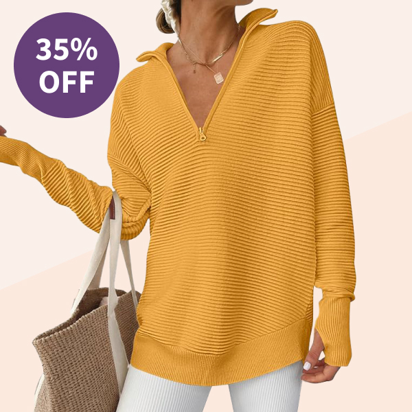 Anrabess Quarter-Zip Pullover Sweater