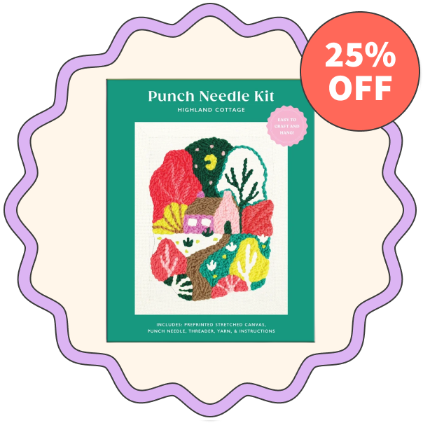 Galison Highland Cottage Punch Needle Kit