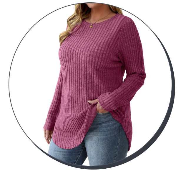 Fantaslook Long Sleeve Crew Neck Pullover