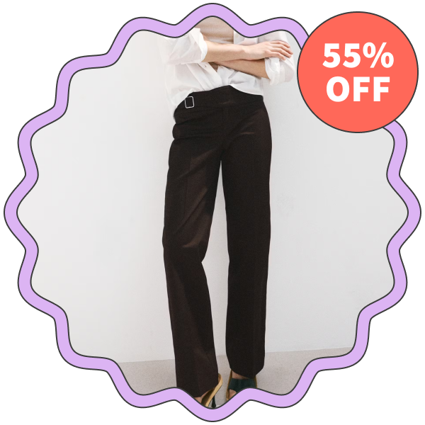 Mango Belt Straight-Fit Trousers