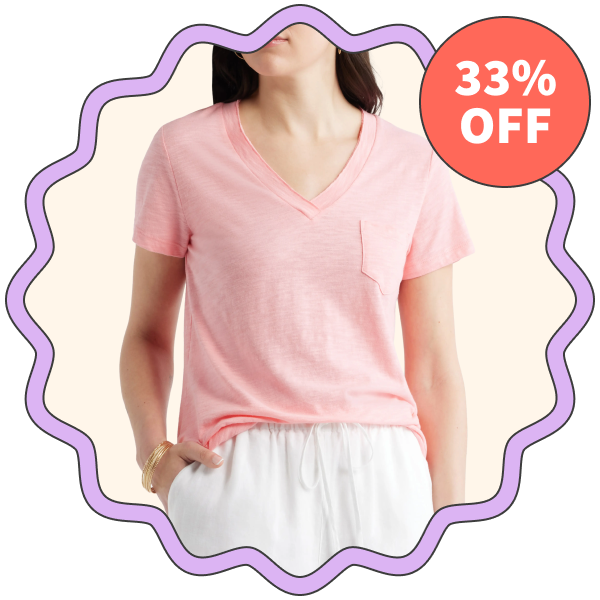 Caslon Cotton & Modal V-Neck T-Shirt →