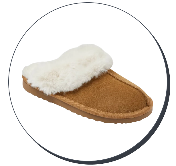 Auden Women's Sylvia Genuine Suede Scuff Slippers