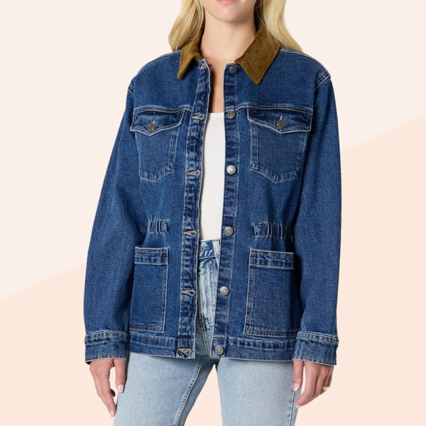 Amazon Essentials Denim Cinched Waist Barn Jacket