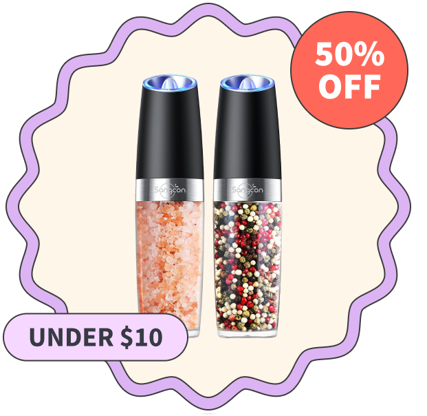 Sangcon Gravity Electric Salt and Pepper Grinder Set